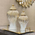 Ceramic Electroplating Golden Edge General Bottle Home Decoration Light Luxury Crafts Decorative Soft Outfit Living Room Vase