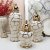 Ceramic Light Luxury Electroplating Temple Jar European Illustration Vase Crafts Decoration Hallway Soft Outfit Storage Jar