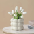 White Ceramic Vase Decoration Living Room Flower Arrangement Internet Celebrity Entry Luxury Home Decoration Decoration