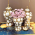 Ceramic Light Luxury Electroplating Temple Jar European Flower Vase Crafts Decoration Decoration Storage Jar