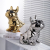 Net Red Ceramic Dog Fighting Light Luxury High-End Restaurant Ideas Coffee Table Top Small Ornaments