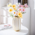 Simple Modern Striped Ceramic Vase Decoration Living Room Flower Arrangement Hydroponic Hydroponic Light Luxury High-End