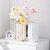 Simple Modern Striped Ceramic Vase Decoration Living Room Flower Arrangement Hydroponic Hydroponic Light Luxury High-End