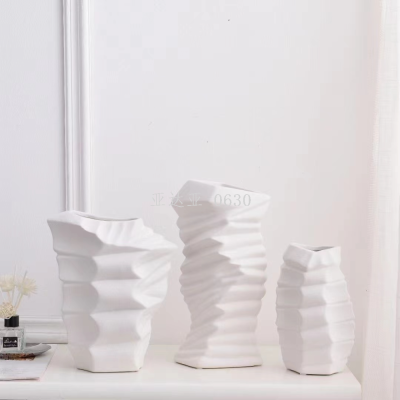 Ceramic Creative Handbag Shape Vase Nordic Style Flower Pot Home Office High-Grade Ornaments
