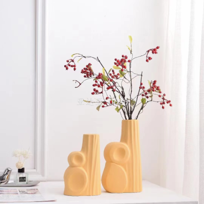 Ceramic Vase Decoration High-End Simple Living Room Entrance Flower Arrangement High Sense