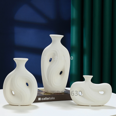 Nordic Style Art Ceramic Vase Decoration Creative Living Room Flower Arrangement