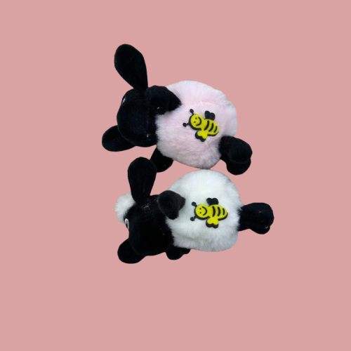 刺绣蜜蜂肖恩羊可爱动物毛绒玩具书包钥匙扣挂件挂饰儿童礼物周边