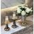 Advanced Simple Smoky Gray Crystal Candle Holder Candlelight Dinner Props Gold Light Luxury Dining-Table Decoration Romantic Ornaments