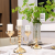 Nordic Style Golden Simple Metal Aromatherapy Three-Head Candlestick Decoration Light Luxury Candlelight Dinner Wedding Shooting Props