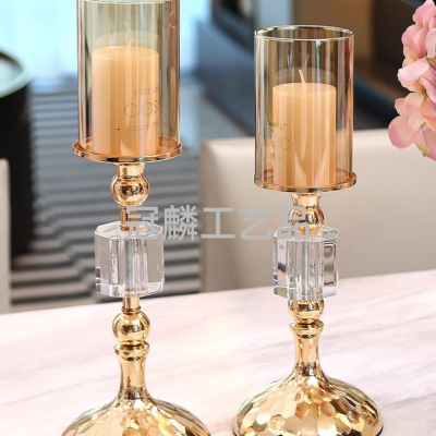 Modern Simple and Light Luxury Candle Holder Nordic American Romantic Dining Table Candlelight Dinner Photography Prop Decorations Decoration