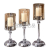 Electroplated Silver Chinese Style Retro Candlestick Home Candlelight Dinner Props Romantic Restaurant Modern Light Luxury Decorations
