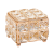 Household Covered Exquisite Jewelry Storage Box Pearl Crystal Jewelry Small Cardboard Storage Box Ear Stud and Ring Jewelry Box