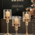 European-Style Metal Glass Candle Ornaments Light Luxury Chinese and Western Dining Table Model Room Home Romantic Candlelight Dinner Decorations