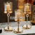 European-Style Metal Glass Candle Ornaments Light Luxury Chinese and Western Dining Table Model Room Home Romantic Candlelight Dinner Decorations