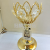 Nordic Crystal Candlestick Electroplated Gold Wrought Iron Candle Cup Christmas Table Romantic Candlelight Dinner Decorative Wax Ornaments