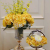 European-Style American Style High-End Living Room Glass Flower Emulational Floriculture Set Yellow Model Room Dining-Table Decoration