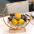 Modern Light Luxury Metal Glass Fruit Plate Dried Fruit Tray Home Living Room Dining Room Candy Box Coffee Table Fruit Basket Soft Decoration