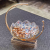 Modern Light Luxury Metal Glass Fruit Plate Dried Fruit Tray Home Living Room Dining Room Candy Box Coffee Table Fruit Basket Soft Decoration