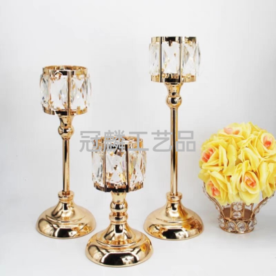 Candlestick Decoration Crystal Romantic European Style Villa Dining Table Ornament Wedding Celebration Decoration Decoration Simple Modern Wedding Gift