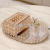 Nordic Entry Lux Style Gold Metal Oval Storage Tray Crystal Tissue Box Storage Jar Soft Matching Set
