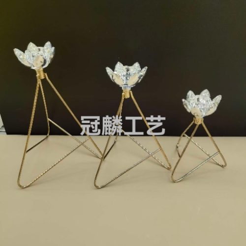 新款水晶烛台玻璃烛台摆件家居轻奢客厅套装欧式餐桌烛台装饰