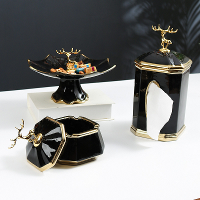 New Nordic Instagram Style Light Luxury High-End Tissue Box Fruit Tray Ashtray Internet Hot Home Decoration