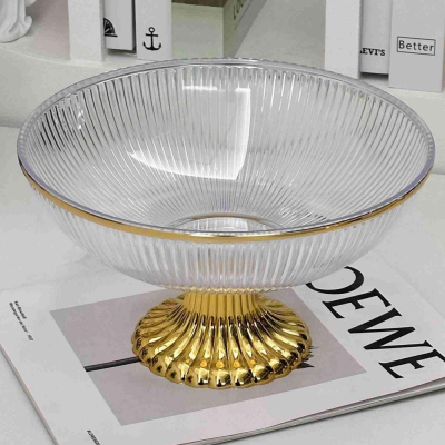 Fruit Plate Advanced Light Luxury Household Living Room Coffee Table Multi-Functional Drain Fruit Plate Fruit Basket Snack Dish Candy Plate