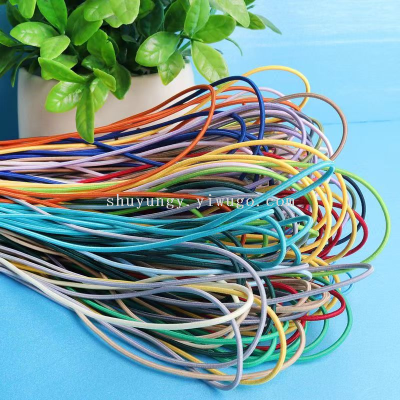 round Tighten Rope Rubber Band 2mm * 2M Core Elastic String Diy Ornaments Hair Accessories Braid Rope Material Color