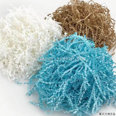 Raffia in Stock Wholesale Pleated Shredded Paper Gift Box Filler Festival Wedding Gifts Color Lafite Paper