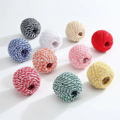 Decorative Rope 2mm * 50G Two-Strand Two-Color Cotton Thread Decoration Bandage Crab Cotton Rope Diy Zongzi Thread