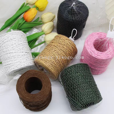 Green Wire Fresh Bouquet Binding Rope Papet Wrapped Iron Wire Bouquet Fixed Tie Wire Diy Bouquet Accessories for Flowers
