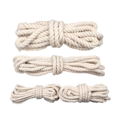 Cotton Rope Thick Cotton Thread Hand-Woven Rope Diy Material Winding Decorative Binding Rope White Drawstring Hemp Rope