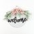 Cross-Border New American Country Wooden Welcome Door Plate Sunflower Bow Decoration Garland Door Decoration Welcome