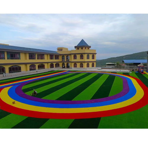 0266 Kindergarten Rainbow Runway Artificial Plastic Artificial Turf Artificial Green Carpet Roof Outdoor Decoration