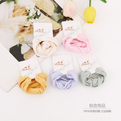 Dongdaemun Simple Geometric Hair Rope New Internet Celebrity Ins Personality Fashion High Ponytail Hair Ring Simple All-Match Hair Accessories
