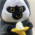 Internet Celebrity Duzi Laid-Back Plush Toy Decompression Birthday Gift White Face Monkey Eating Banana Eating Cucumber
