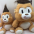 Shangrongfang Sitting Posture Lei Monkey Internet Celebrity String Tianmonkey Cute Plush Doll Toy Kids' Birthday Present