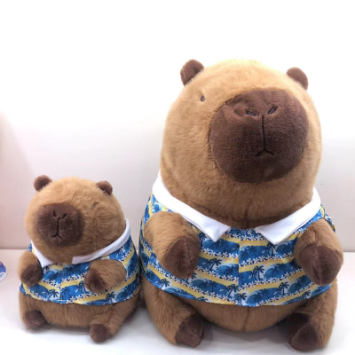 Shangrongfang Hawaiian Capybara Men's Laid-Back Capybara Plush Toy Children's Cute Toy Birthday Gift Gift