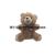 Cute Cartoon Mini Bow Tie Bear Short Plush Doll Toy Bags Car Key Ring Doll Pendant Wholesale