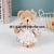 Cartoon Linen Bear Pendant Couple School Bag Bag Charm Sackcloth Bear Car Key Ring Plush Doll Toy H