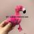 Cartoon Flamingo Plush Toy Pink Girl Heart Schoolbag Keychain Couple Bag Pendant Doll Doll