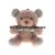 Sitting Rabbit Doll Keychain Handbag Pendant Little Bear Plush Toys Crane Machine Cake Decoration Accessories Cute