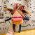 Sausage Mouth Ugly and Cute Cartoon Key Button Plush Fried Wool Fruit Doll Funny Cute Doll Gift Bag Ornaments