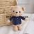 Cute Button Bear Plush Doll Pendant Bag Keychain Doll Schoolbag Ornaments Children Gift Wholesale H