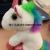 Candy Color Rainbow Unicorn Tiktok Trendy Bag Stall Clothing Backpack Plush Toy Keychain Pendant