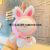 Cute Plush Peach Rabbit Wholesale Gift Backpack Trending Cartoon Doll Keychain Pendant Schoolbag Doll