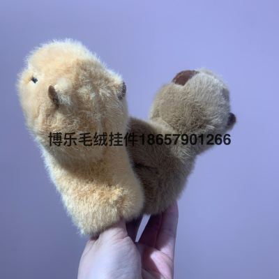 Best-Seller on Douyin Ring Pop Capybara Doll Cartoon Decompression Bracelet Plush Toy Doll Wholesale