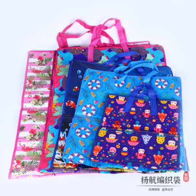 Various Types of Printing Patterns Portable Pp Woven Bag Large Capacity Woven Packing Luggage Bag for Moving