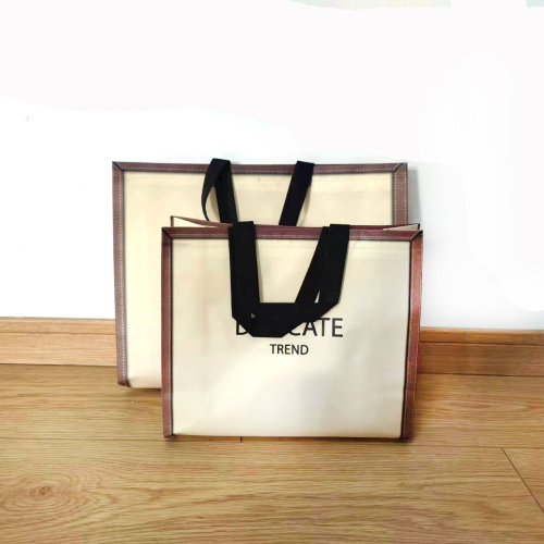 定制外卖广告服装礼品购物覆膜立体手提印logo热压针织无纺布袋子