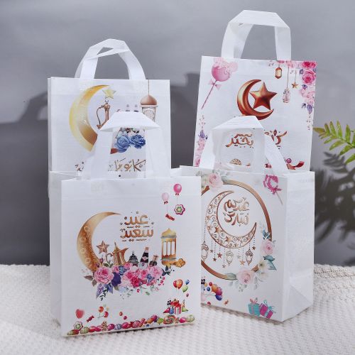 无纺布手提袋生日礼物包装袋阿语印花防水礼品袋服装外卖购物袋